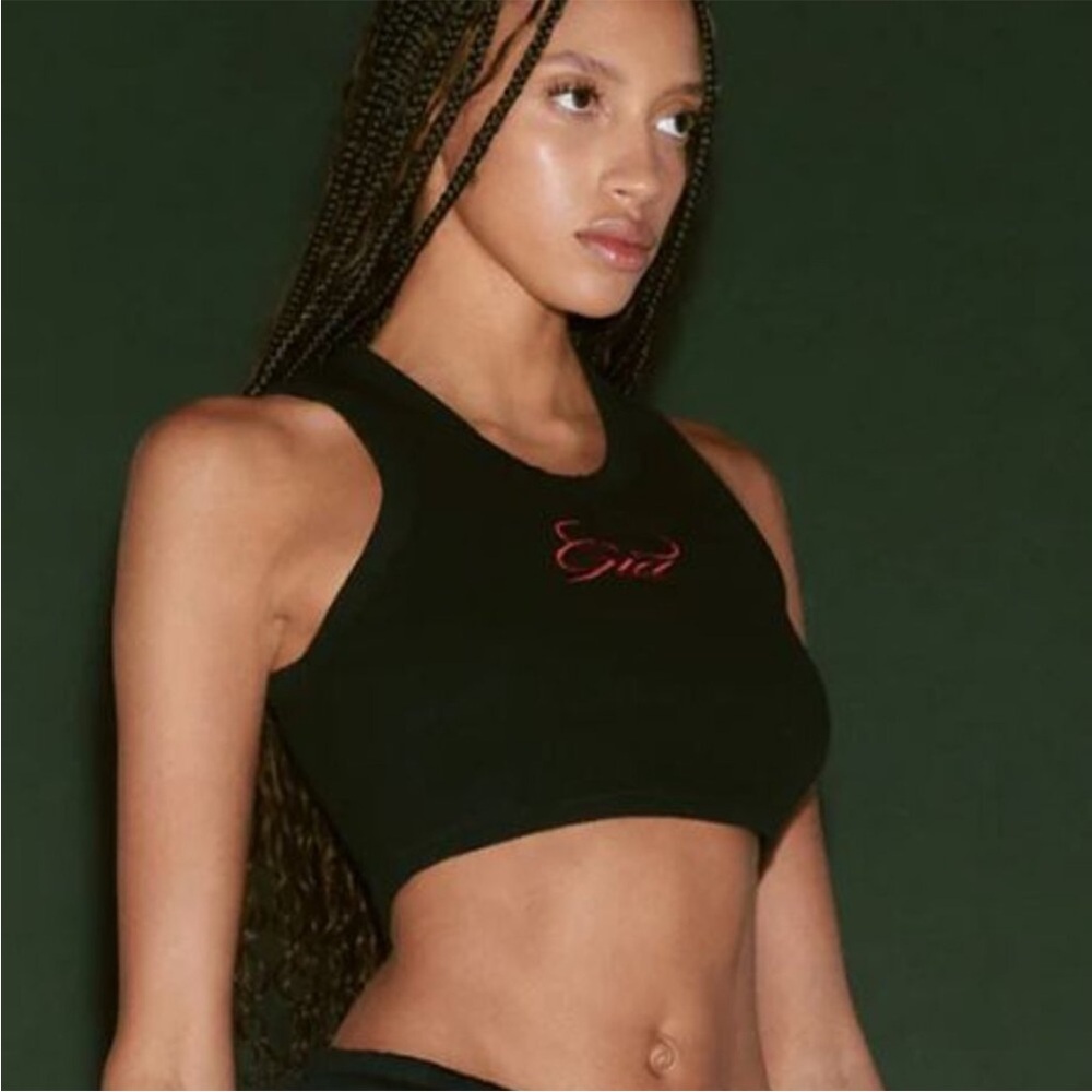 I.am.gia black cropped tank top